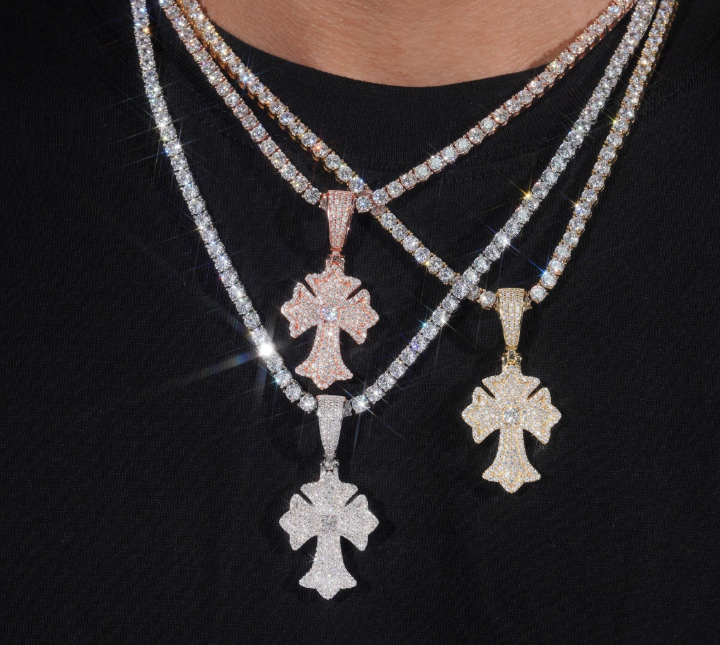 💎 Premium Iced Cross Pendant